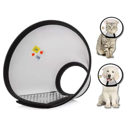 A+a Pets' Elizabeth Collar - Swift Heal Recovery Cone for Dogs and Cats - Prevents Biting and Licking of Open Wounds | Faster Post Surgery (Size-4)