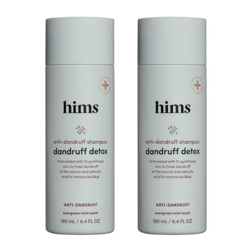 hims Dandruff Detox Shampoo Pyrithione Zinc Argan Oil Avocado Oil Formula Dandruff Shampoo for Flaky Itchy Scalp SulfateFree ParabenFree Evergreen Mint Scent 64 Fl Oz 2 Pack