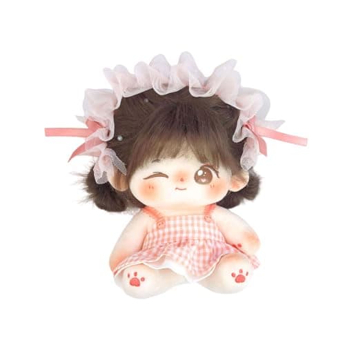 CALEMBOU Plush Doll 20cm Cute Cotton Dolls with Skeleton Anime Plushies Soft Stuffed Dress Up Doll Kawaii Plush Toys Rag Dolls with Clothes Birthday Gift for Girls DollClothesWinkii
