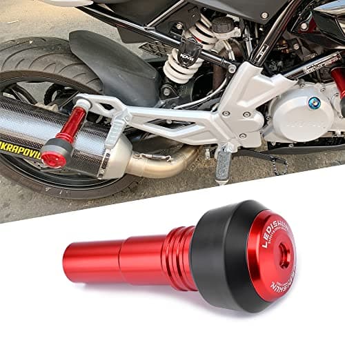 Accessoires Falling protection Exhaust Slider Crash pad slider compatible with Yamaha YZF R15 V2 V3 V4MT03 MT03YZFR3 R3YZFR25 R25YZF R6FZ1N FAZERFZ8N FZ8SFZS 150FZX 150 Red