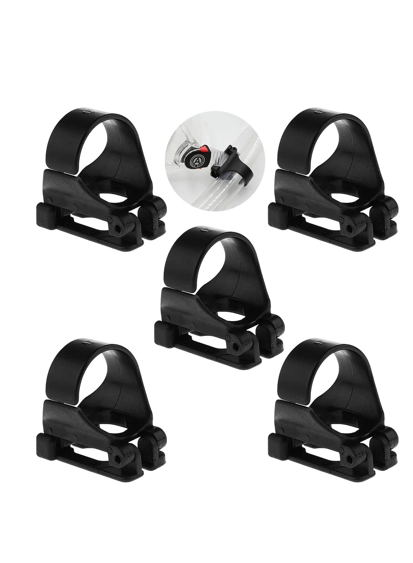5 Pack Universal Snorkel Clips, High Performance Tube Keepers for Scuba Diving and Snorkeling, 25mm Size, Perfect for Water Sports Enthusiasts