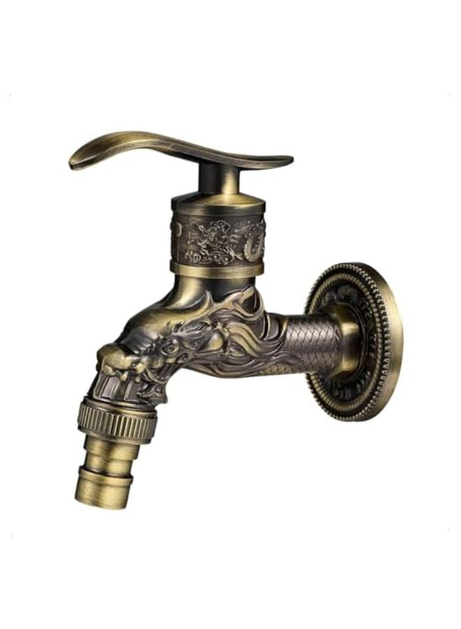 JOYZZ Brass Faucets, Retro Design Mini Washing Machine Faucet Versatile Outdoor Single Handle, Wall Mounted Bathroom Para Faucet, Brass Basin Faucets for Bathroom Sinks