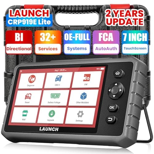 LAUNCH X431 CRP919E Lite Bidirectional Scan Tool, 2025 All System OBD2 Scanner Diagnostic Tool,Active Tests, 32+ Services,FCA AutoAuth,AutoVIN & AutoScan,2-Year Free Update,Upgraded of CRP909E