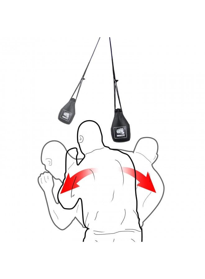 INNOLIFE Boxing Slip Bag, Boxing Dodge Hide Speed Bag Maize Ball Leather Ball for Reflex Training, Boxing, Kickboxing, MMA Pendulum Training (Filler Already Included)