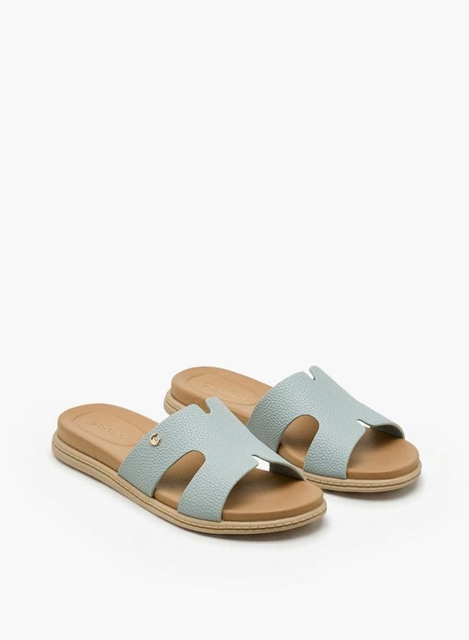 Women Solid Slide Sandals — 38