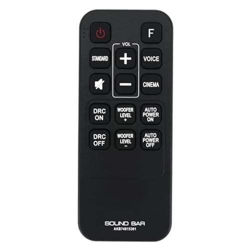 AKB74815301 Replaced Remote fit for LG Soundbar Sound Bar S55A3-D LAS454B S45A1-D LAS453B SH3B SPH3B-W SH3K SJ4Y SPH4B-W LAS485B SPH4BW S45A1D S55A3D SPH3BW SJ7 SK4D LAS464B SK3D LAC553B LAS260B