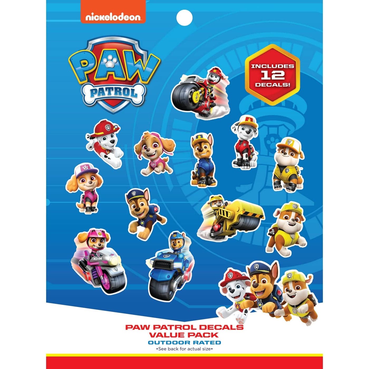 Paw Patrol Decals Set of 12 Paw Patrol Stickers for Kids and Adults Vinyl Decals for Laptop Tumbler Water Bottle Vehicles Nickelodeon Stickers