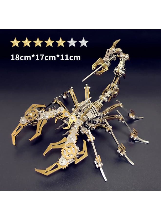 Steel Warcraft 3D Metal Jigsaw Puzzle Assembled Model Stall Adult Children Handmade DIY Gift Educational Toys-Color:【Golden Scorpion】 Diy