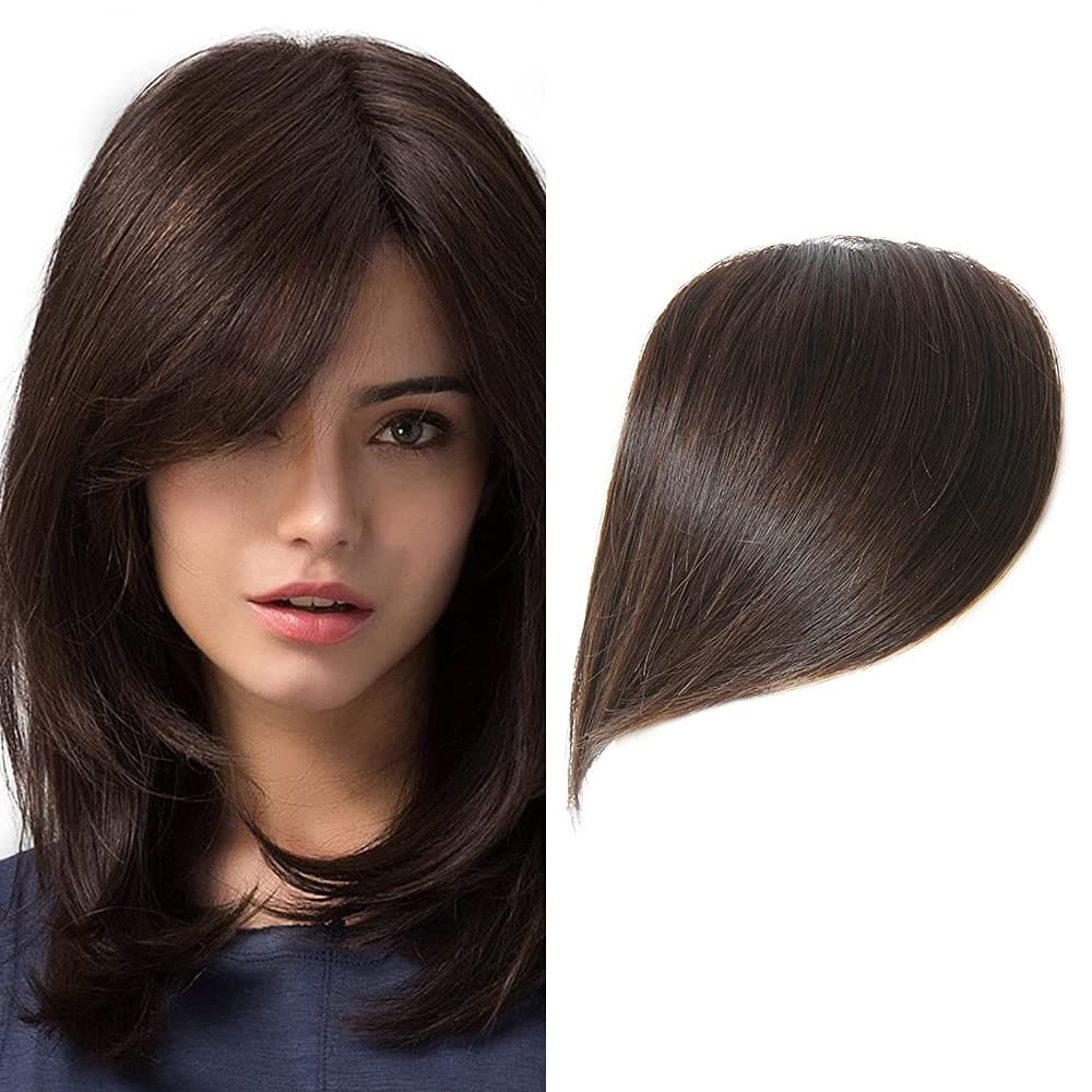 Shanon Thick Side Bangs Real Human Hair Clip On Bangs Swept Fashion Extensions for Girls