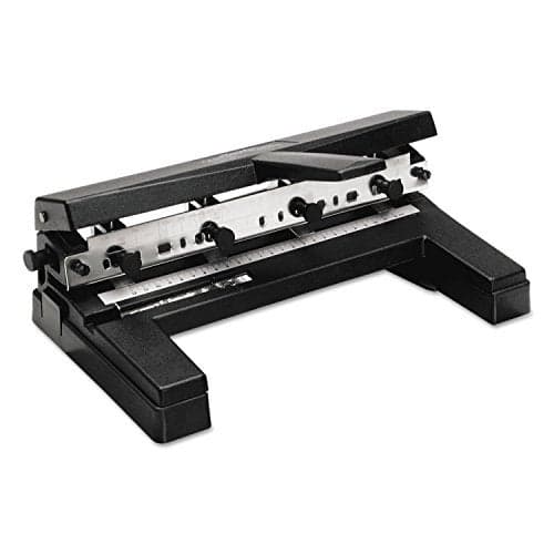 Swingline 3 Hole Punch Heavy Duty 40 Sheet Capacity Three Hole Puncher 3 Ring Adjustable 24 Hole Paper Punch Black 74450