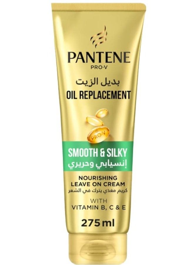 Pantene Pro V Smooth & Silky Oil Replacement For Frizzy Hair, Leave In Conditioner, 275ML