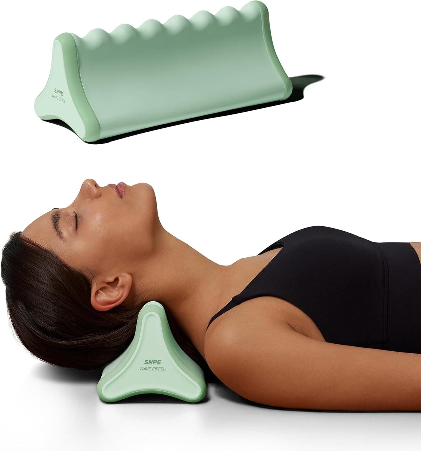 Wave Eiffel II 3 Different Edged Whole Body Massage Tool Neck Shoulder Back Lower Back Hip Muscle Pain Relief Trigger Point Deep Tissue Muscle Release Soft Mint