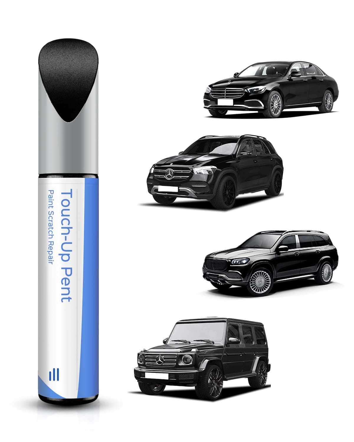 PARTS4EV 197/9197 Obsidian Black Metallic Touch Up Paint Compatible with Mercedes-Benz Exact Match–Chips and Nicks Touch Up