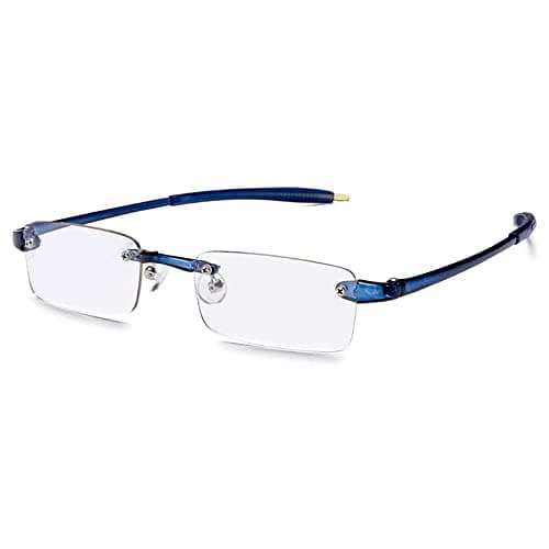 Visualites 1 Navy Blue 2.00 Power Lightweight Rimless Reading Glasses For Men and Women