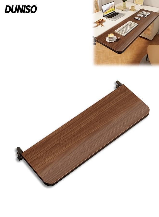 Desk Keyboard Tray,Ergonomics Desk Extender Tray,Clamp-on Side Table Extension,Computer Elbow Arm Support,Strong Load-Bearing Capacity,Space Saving,for Home and Officem,50*25cm