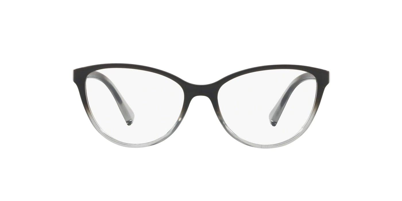 Armani Exchange A|X Womens AX3053 Square Prescription Eyewear Frames, Black/Transparent Smoke/Demo Lens, 53 mm