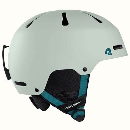 Retrospec Comstock Ski & Snowboard Helmet for Adults - Durable ABS Shell, Protective EPS Foam & 10 Cooling Vents - Adjustable Fit for Men & Women - Winter Sports, Matte Sprucestone, Small 51-54cm