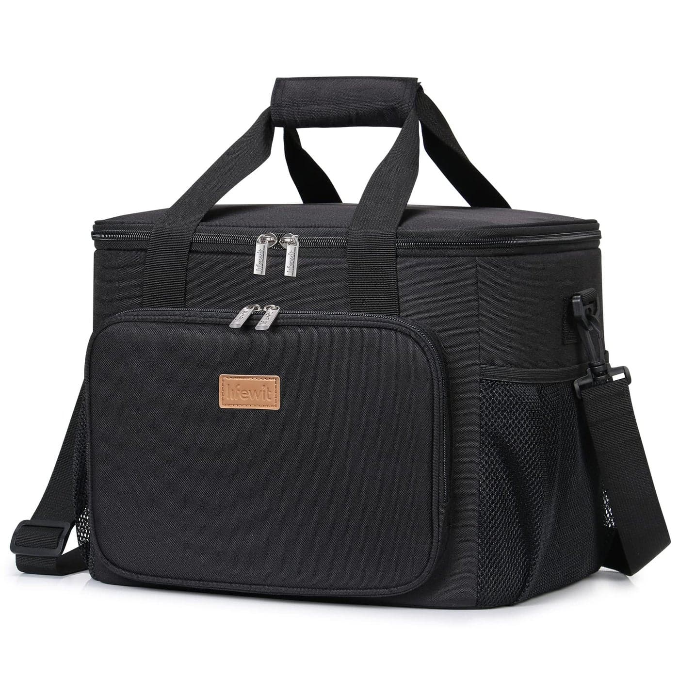 Lifewit Large Lunch Bag Insulated Lunch Box Soft Cooler Cooling Tote for Adult Men Women Black 40Can 24L