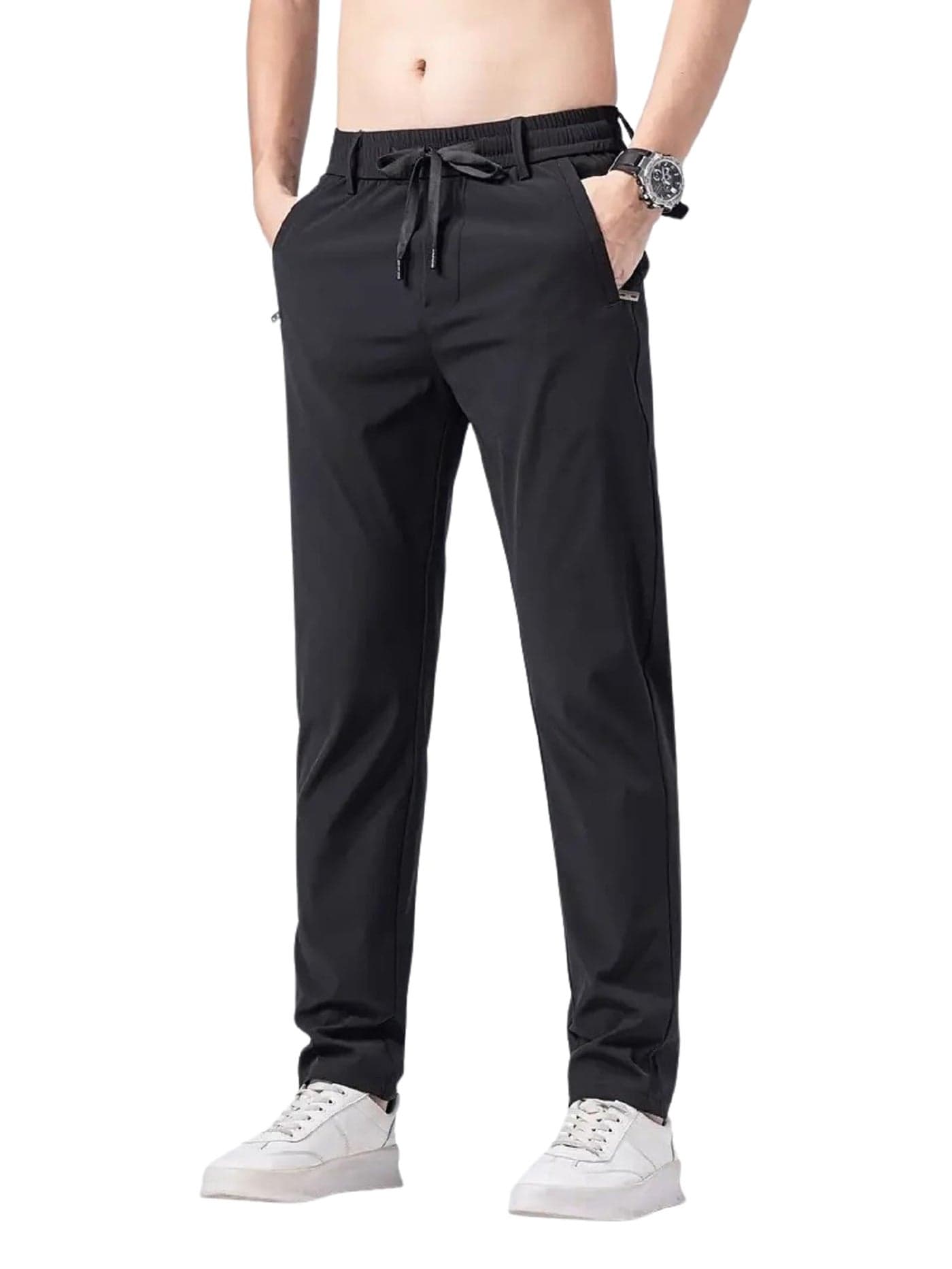 Lymio Men's Regular Fit Causal Trouser || Pant for Men || Trouser for Men (TR-20-M) Black