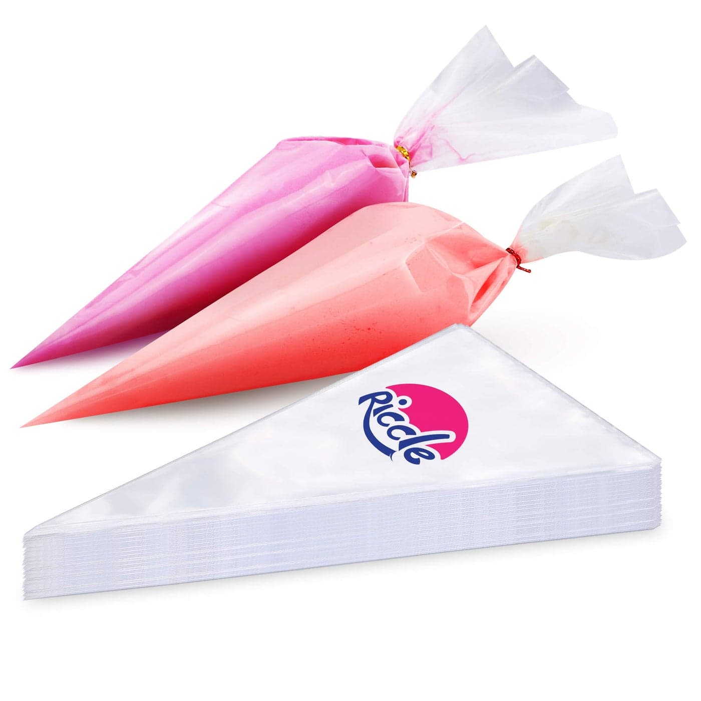 Riccle Disposable Piping Bags 12 Inch 100 Anti Burst Pastry Bags Icing Piping Bags for Frosting Ideal for Cakes and Cookies Decoration