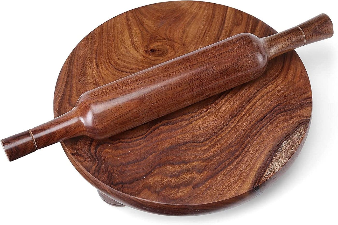 GURU JEE Wooden Chapati Maker Chakla Belan Rolling Pin and Board for Kitchen