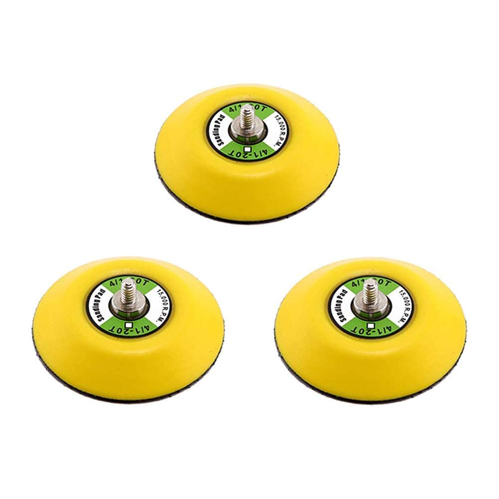 Ouya 3PCS 3 Hook and Loop Backing Pads 1420 Threads Polishing Buffing Plate for Dual Action Car Polisher