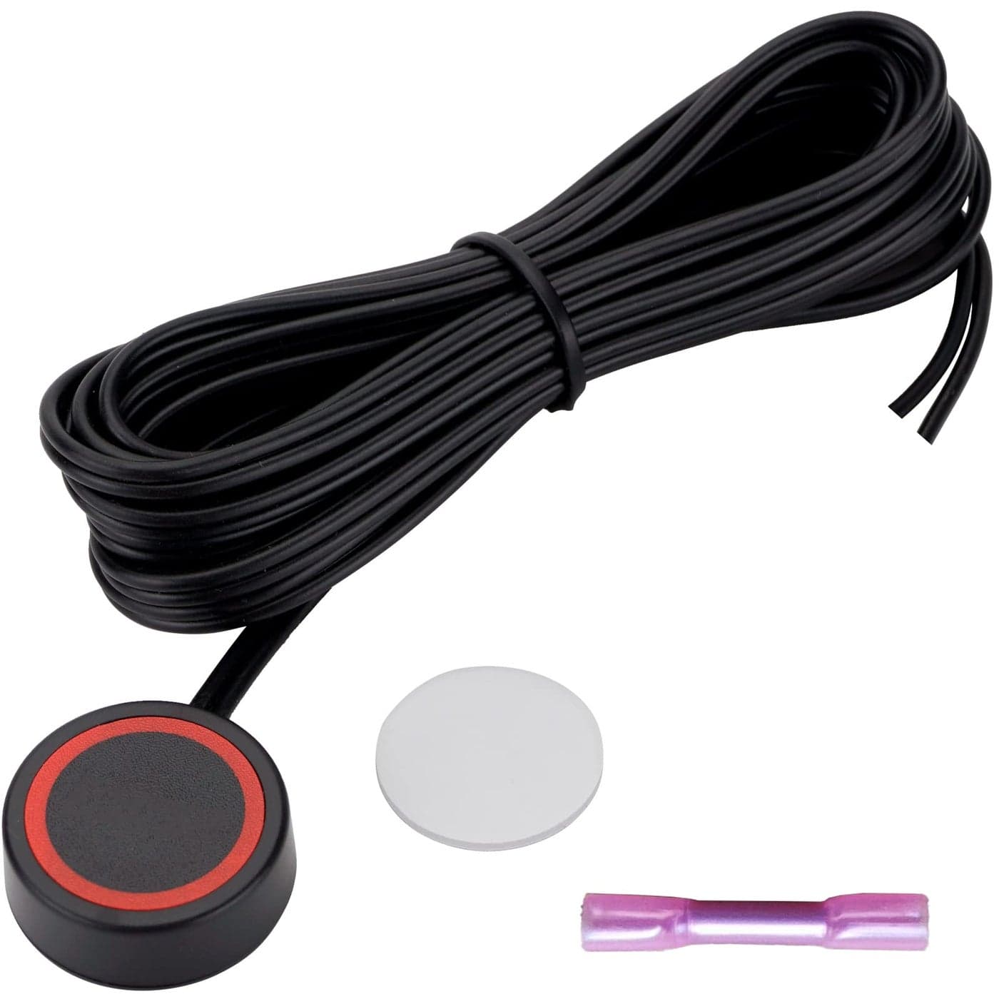 AOLIHAN 12V24V Round Waterproof Momentary Car Horn Push Button Switch Black with Presoldered Wires and Quick Connector for UTV RZR ATV Polaris Ranger Car Auto Motor Train Boat Marine Flat Button