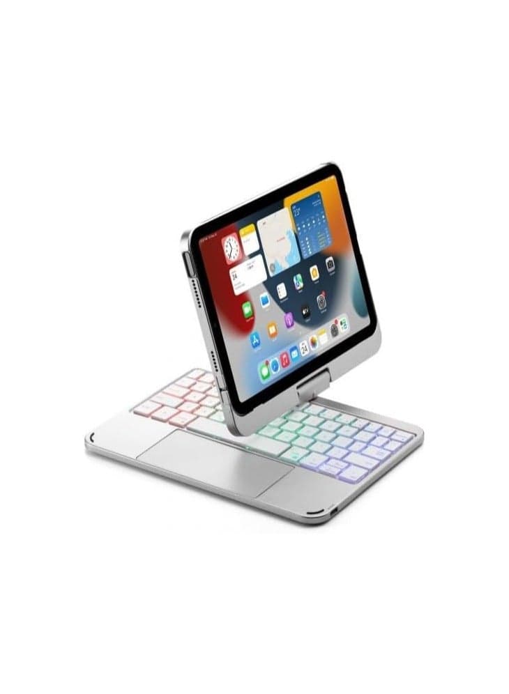 7-Color Backlit Keyboard Case, Compatible with iPad Mini 7 8.3-inch (2024 Release) (Model: A2995, A2996), Magnetic Levitation Keyboard with Touchpad