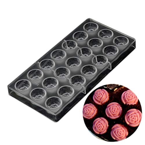 Grainrain polycarbonate chocolate mold polycarbonate chocolate bar mould rose flower (19269)