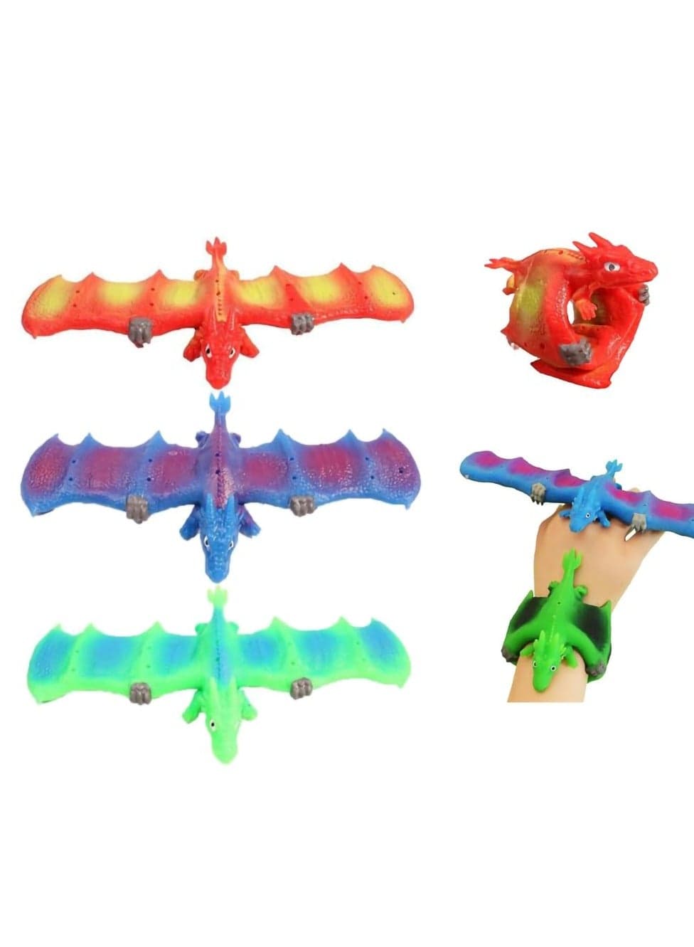 3 Pack Slap Bracelets for Kids, Dinosaur Slap Bracelets Decompression Toys Kids Birthday Party Favors Animal Bracelets Classroom Prize for Students