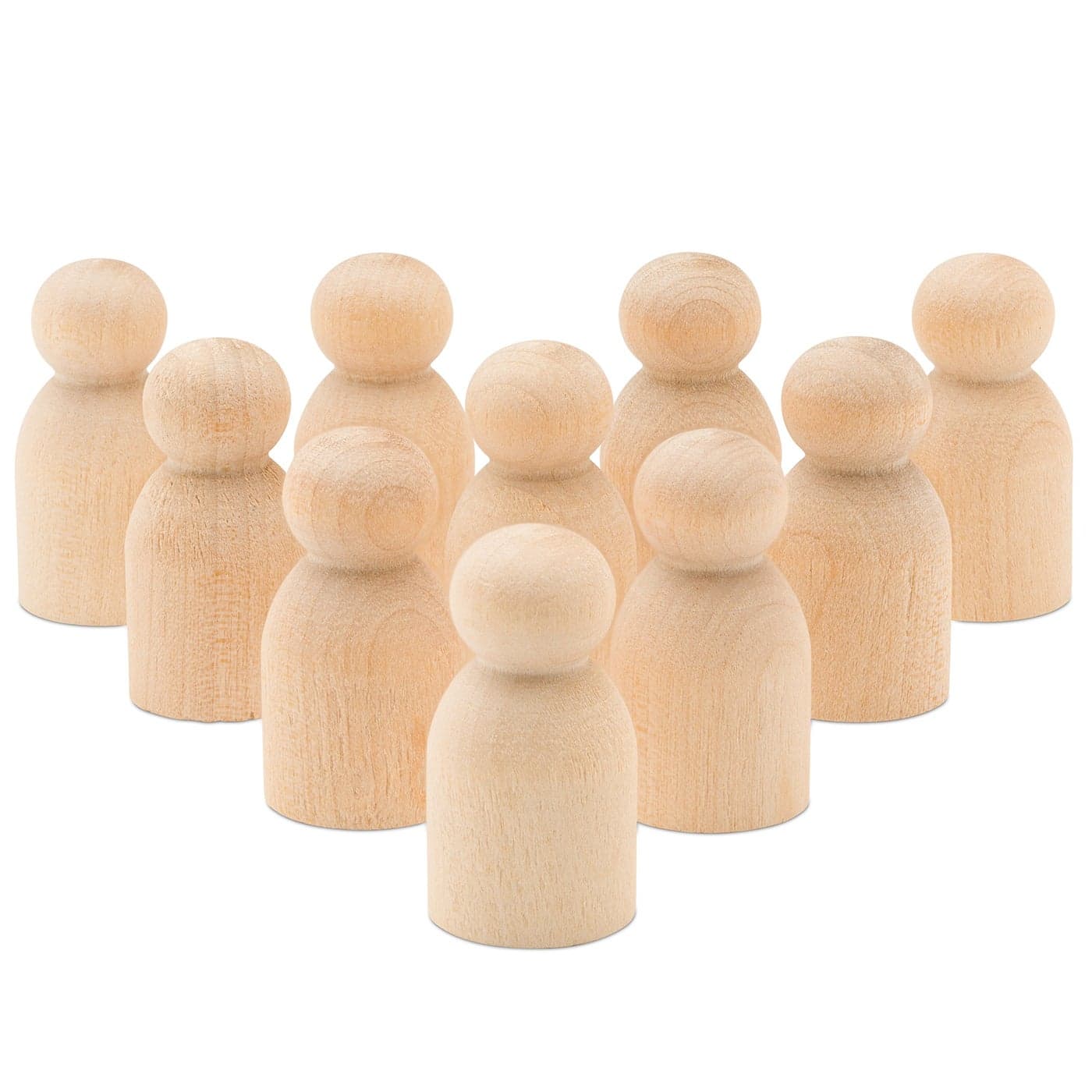 Wood Peg Dolls 118 Inch Baby Shape Peg People Pack of 50 Wooden Dolls Strong Birch Wood People Figures Peg Dolls Unfinished Wooden Pegs for Crafts