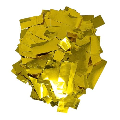 Ultimate Confetti, Rectangular Gold Mylar Shiny Foil Metallic Confetti for Cannon and Launcher use - Gender Reveal Confetti for Wedding, Parties, Mother’s Day and Live Events - 1 lb, 16 oz