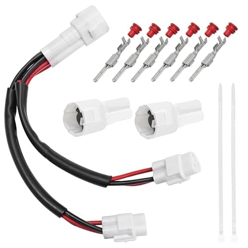 Power Outlet Splitter Kit Compatible with Yamaha Tenere 700 Super Tenere Motorcycle XST701 Conector Accessories for USB Charger GPS Heated Grip Auxiliary Light 17pcsSet
