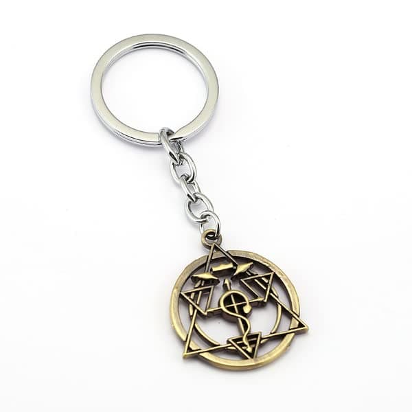 RV Mart Fullmetal Alchemist Anime Metal Keychain Key Chain for Car Bikes Key Ring