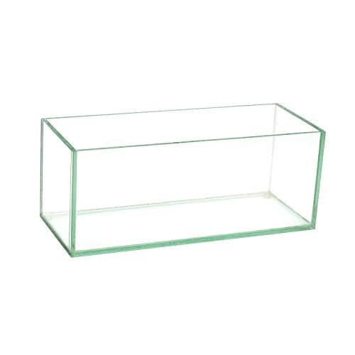 Royal Imports Flower Glass Vase Decorative Centerpiece for Home or Wedding Oblong Rectangle Shape, 10" Long, 4" Hx4 W Opening, Clear