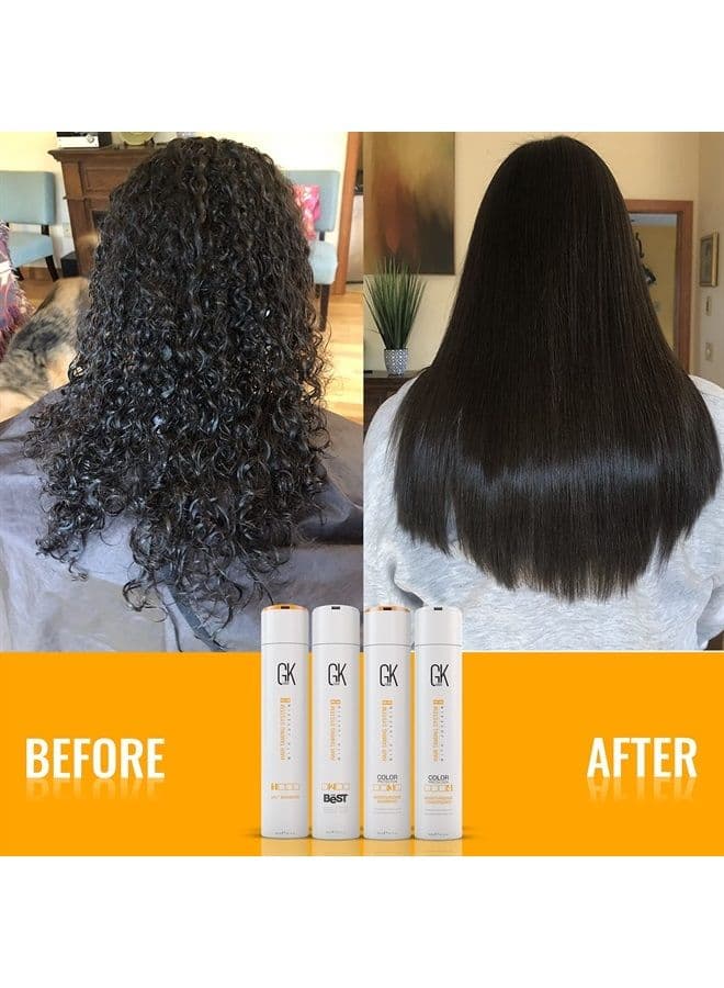 Global Keratin The Best Kit (10.1 Fl Oz/300ml) Smoothing Keratin Hair Treatment Professional Brazilian Complex Blowout Straightening For Silky Smooth & Frizz Free Hair