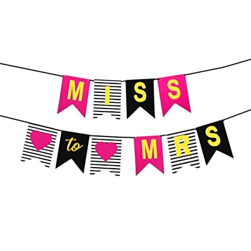 GRAND SHOP Miss to Mrs Banner Bachelorette Party Decoration