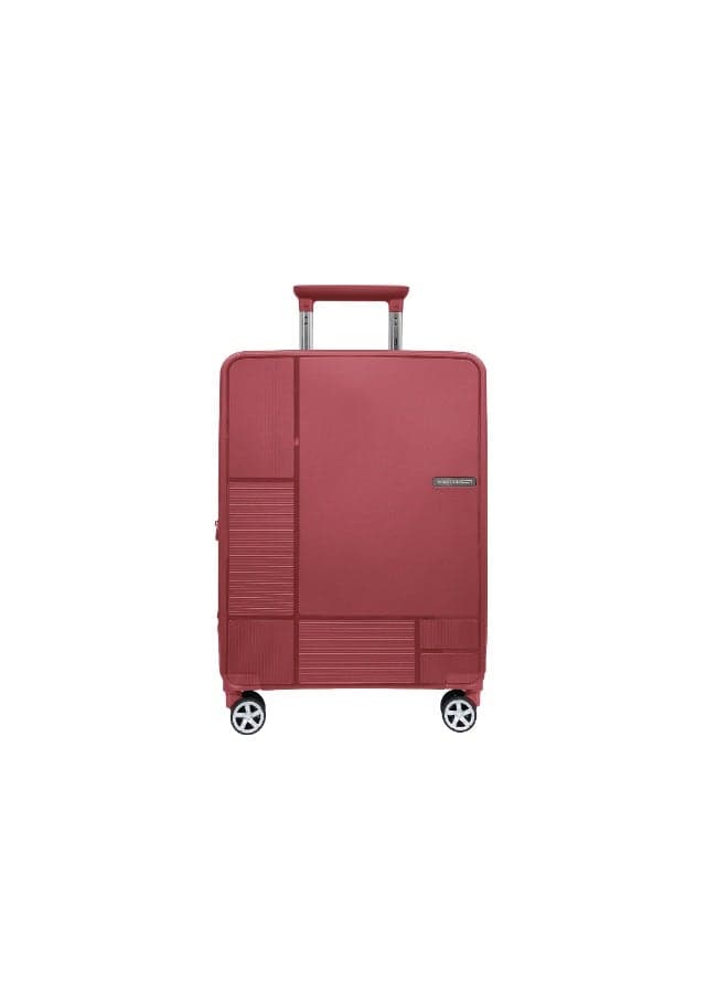 Tom Cruiser Travel Mate Polypropylene Hard Luggage, 20-in Cabin Carry-on Bag, 90:10 Trunk Design, TSA Lock, Redberry, 2-Year Warranty