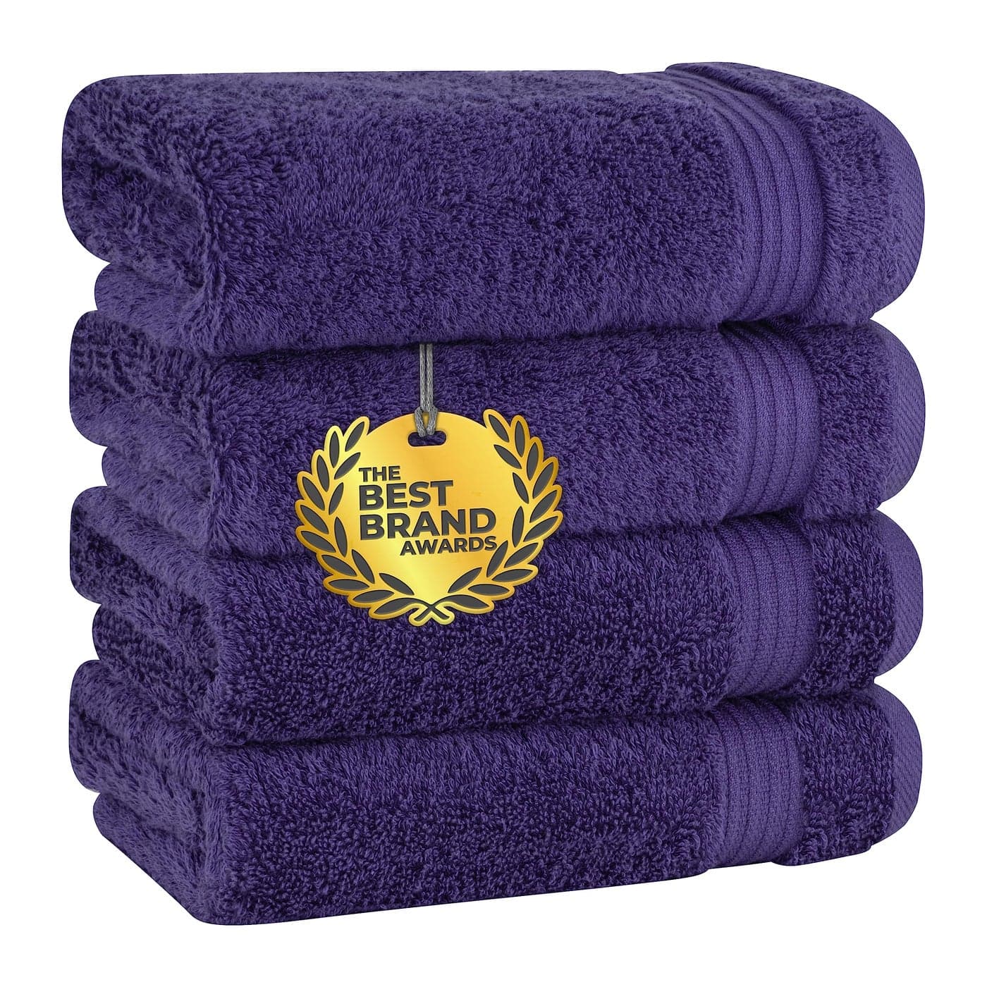 Cotton Paradise Hand Towels for Bathroom 100 Cotton Turkish 4 Piece Hand Towel Set Soft Absorbent Face Towels Purple Hand Towels
