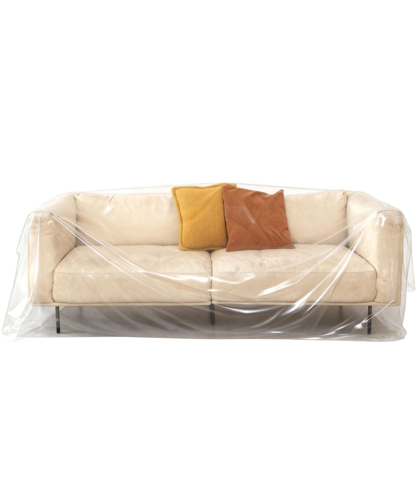 Magicheap Plastic Couch Cover 2 Pack, Extra Large Dust-Proof Sofa Cover for Moving and Storage, Waterproof Furniture Moving Bags for Sectional Couch SOFE Loveseat Furniture, 150" H x 47" W, Clear