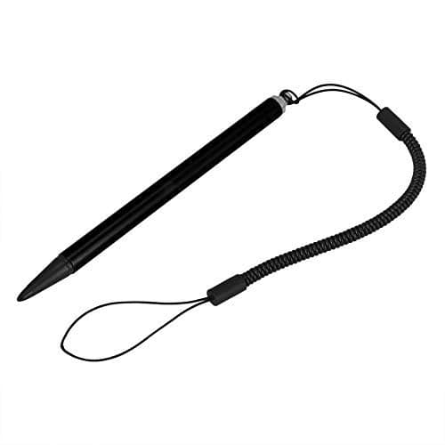 Universal Touch Pen, Black/Silver/Red Resistive POS PDA Navigator Screen Touch Painting Pen with Hanging Spring Rope(Black)