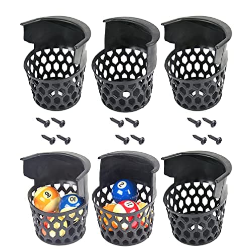 Pool Table Pockets Replacement Pockets for Billiard Table Set of 6 Plastic Web Pockets
