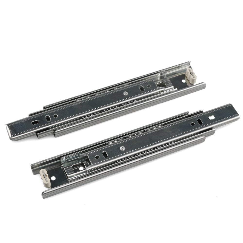 Drawer Slides URBEST 8 Inch Full Extension 3 Section Ball Bearing Side Mounted Drawer Slider for Cabinet Kitchen 8Inch