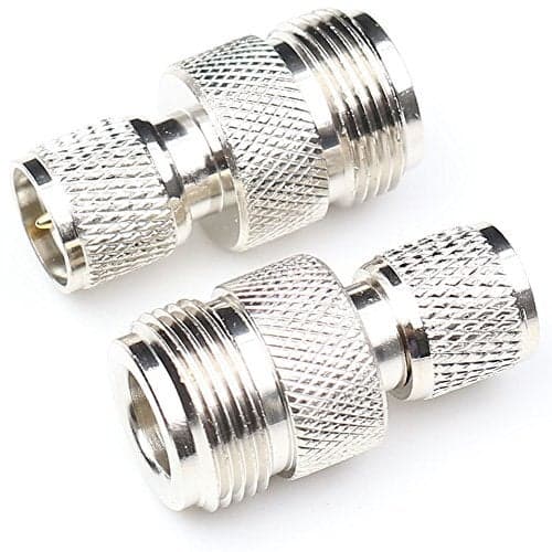 ANHAN N Female to Mini UHF Male Connectors,Mini UHF to N type adapters N Type coaxial Connector RF Coax Adapter 2Packs