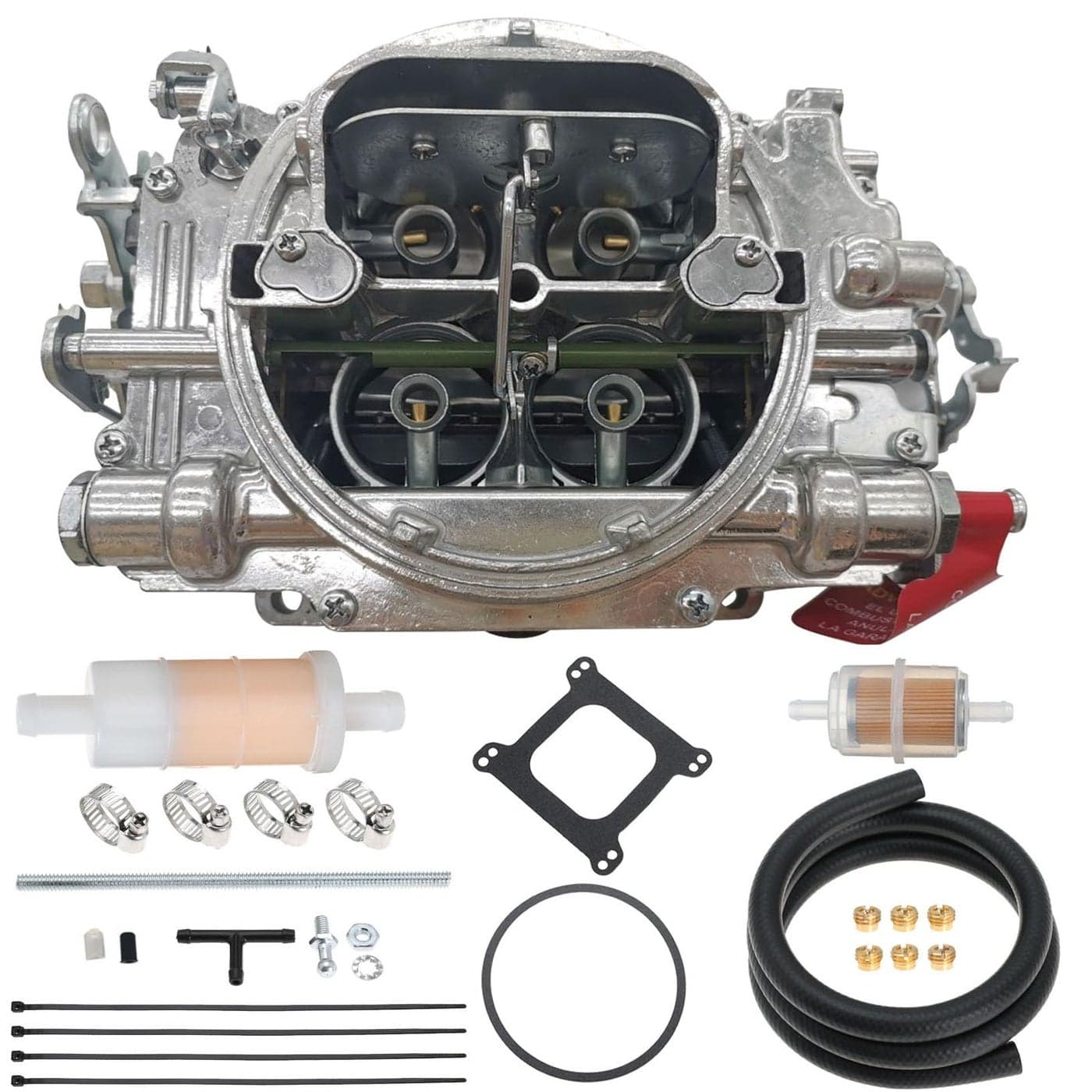 Trucktok 1404 Carburetor Performer 500 CFM 4 Barrel Square Bore with Air Valve Secondary Manual Choke Carburetor Replacement for Chevy 305 Engine NO EGR