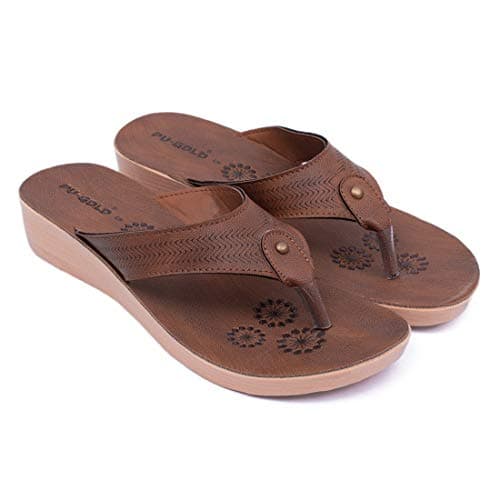 ASIAN VX-101 girls tan slipper for women uk-5