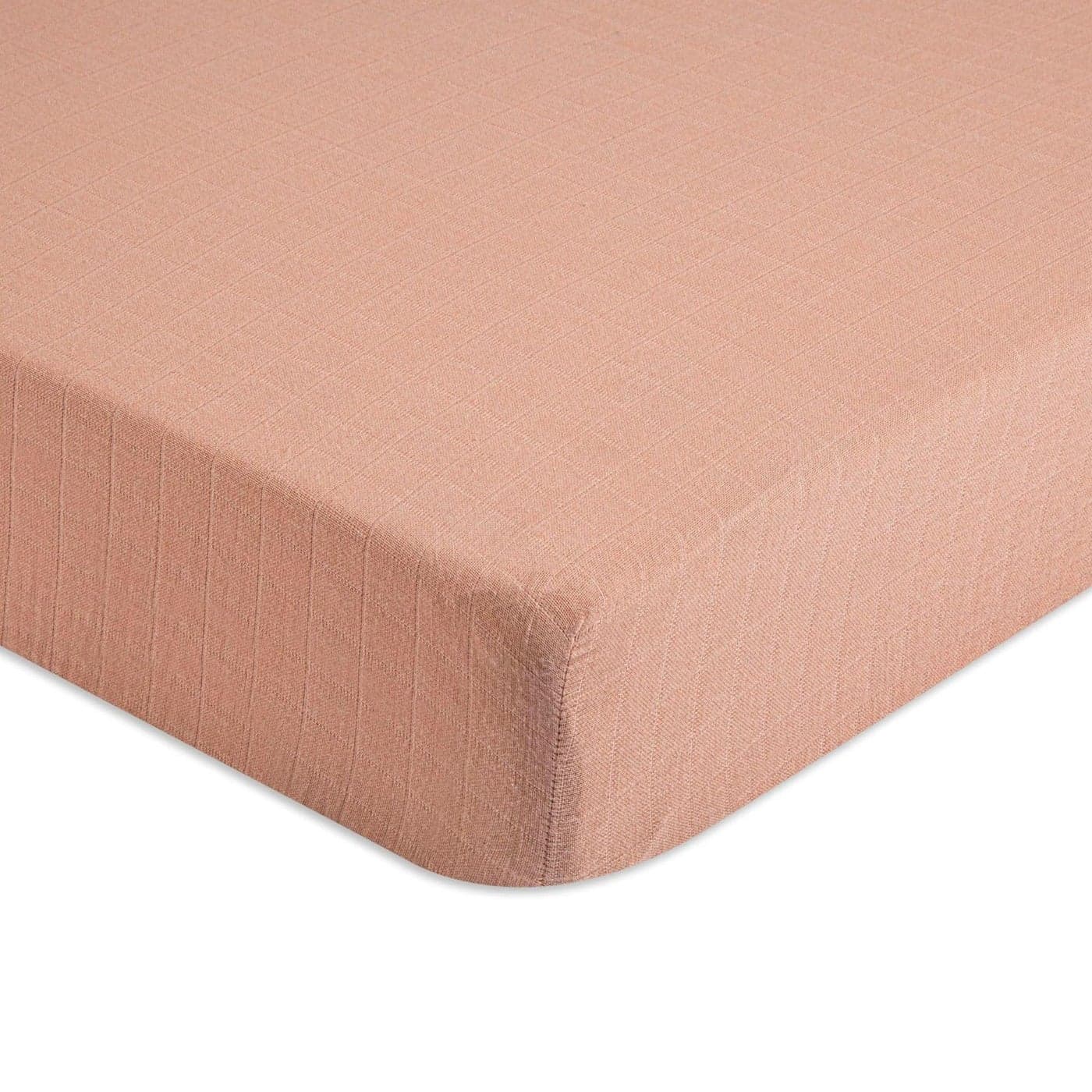 Crane Baby Fitted Sheet Soft Cotton Fitted Sheet for Cribs and Nurseries Beige Copper 28w x 52h x 9d