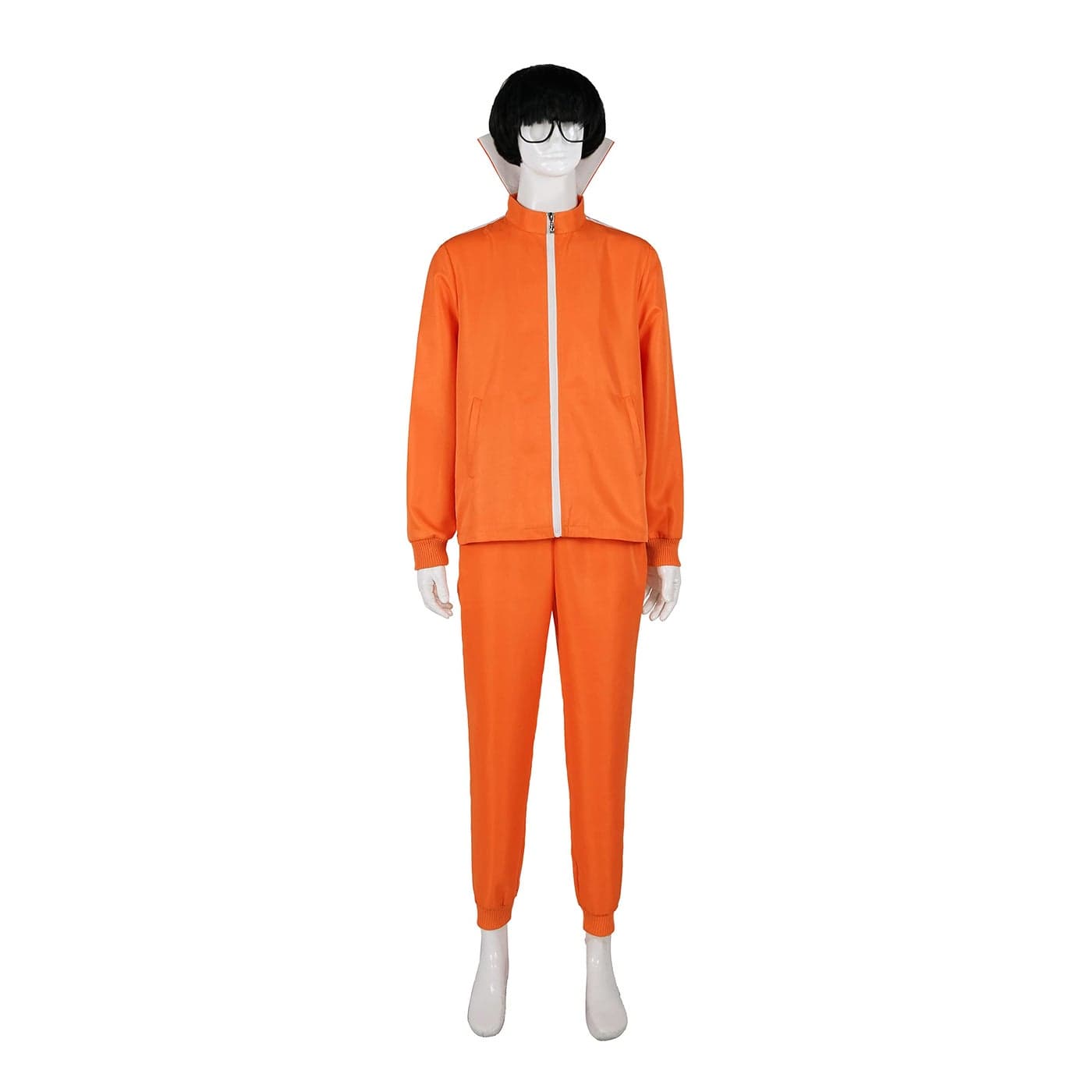 Qosivfey Mens adult sports suit 2piece hoodie sportswear suit fashion sportswear suit with wig glassesMY202214AdultL
