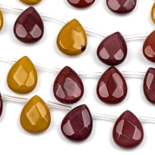 Cherry Blossom Beads Mookaite 12x15mm Faceted Top-drilled Teardrop - 12 pcs/ 8 Inch Strand