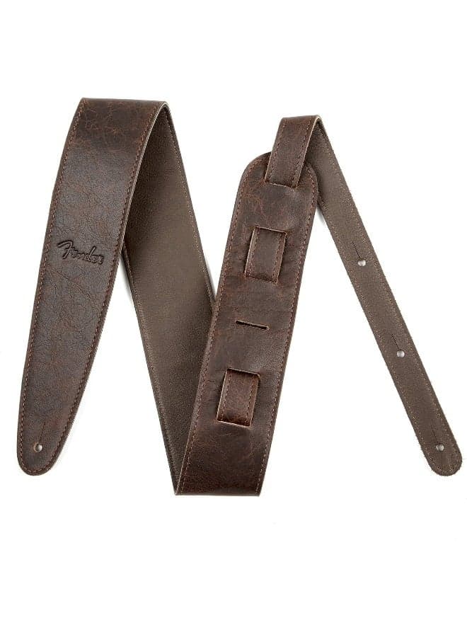 Fender Artisan Crafted Leather Guitar Strap, 2.5" Brown